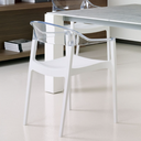 Chaise Carmen Blanc/Transparent