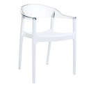 Chaise Carmen Blanc/Transparent