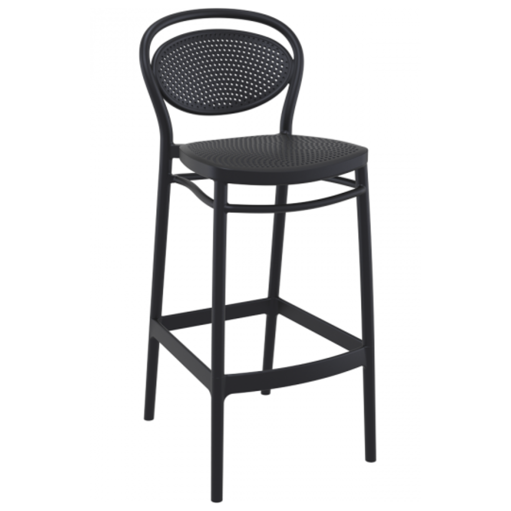 Sgabello Marcel Colore nero 75 cm